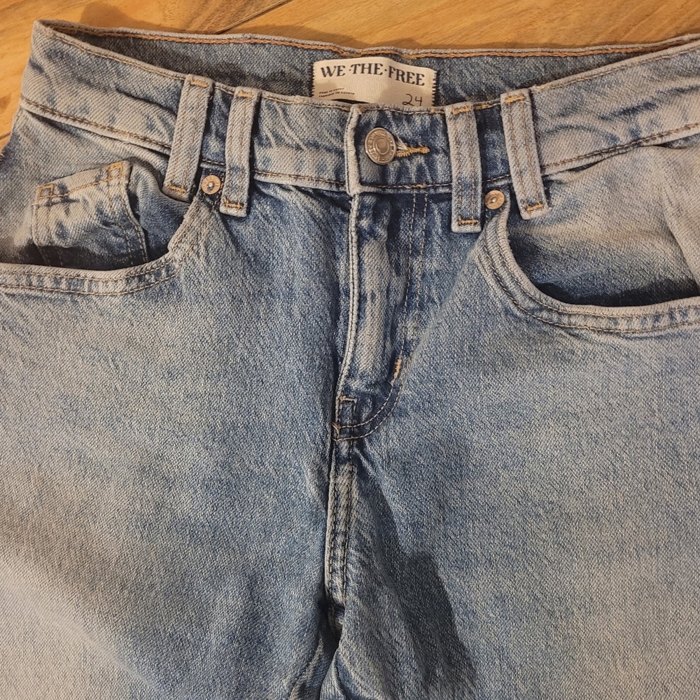 Free People/We the Free Risk Taker High Rise Straight Jeans, GUC, Sz 24, Cute!! - Picture 8 of 12